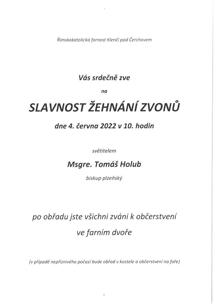 svěcení zvonu