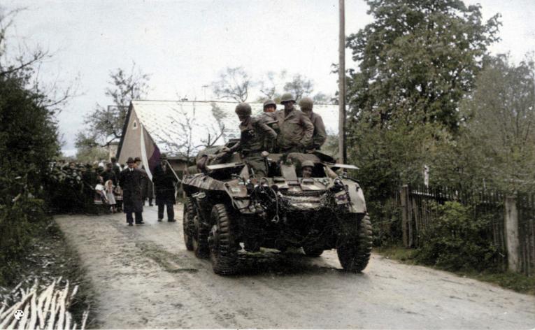 Příjezd americké armády do&nbsp;Postřekova 2.&nbsp;5. 1945